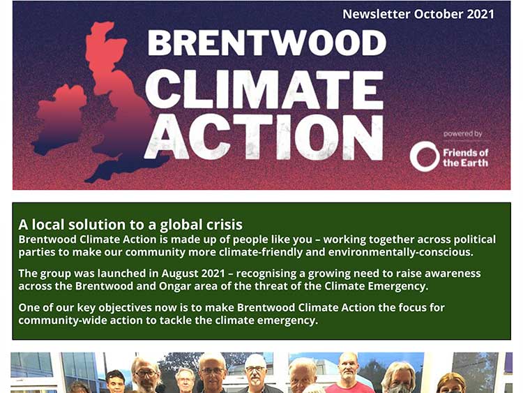 Brentwood Climate Action newsletter