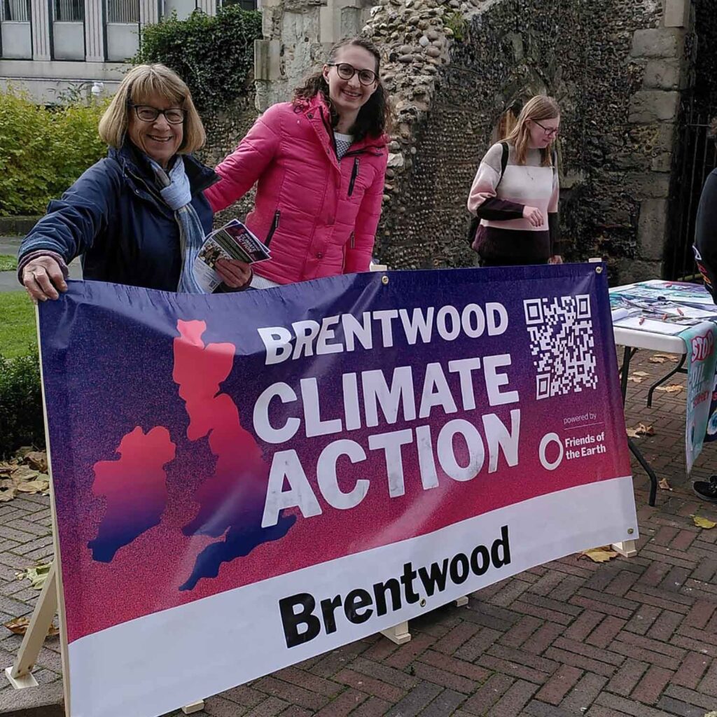 Brentwood Climate Action activists on Brentwood High Street